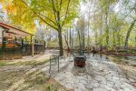 View of firepit & river